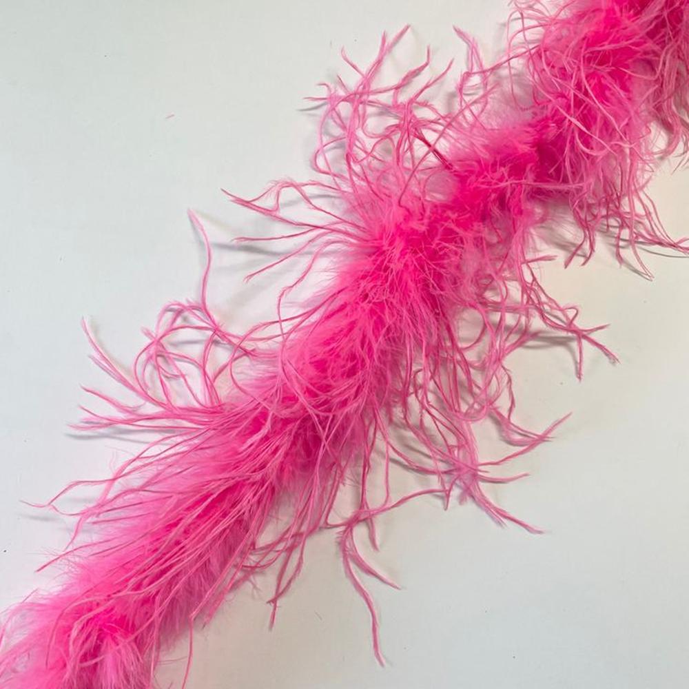 1Ply Ostrich Feather Boa Long High Quality Ostrich Feather Scarf Trims for Party Halloween Clothing Decoration Shawl 2 Meters