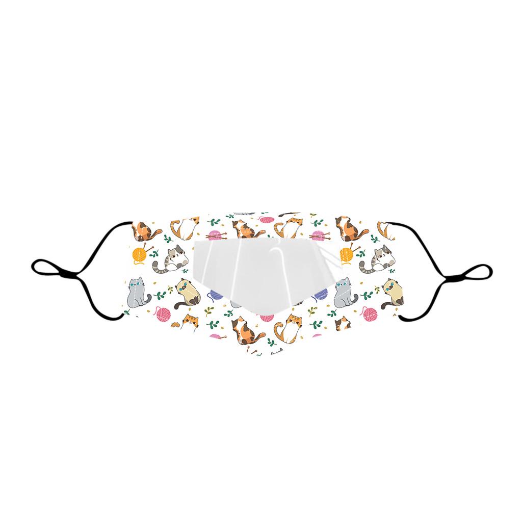 5PC Children Outdoor Mask With Clear Window Visible Expression For Deaf Mute