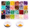 24-Compartment Natural Stone Bead Jewelry DIY Kit