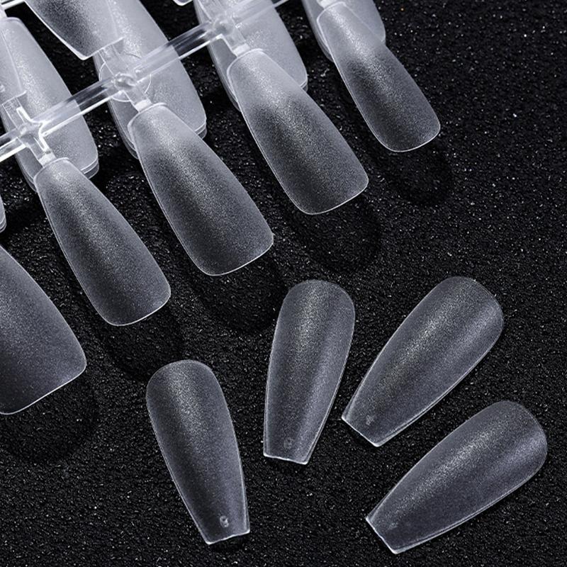 100Pcs Press On Nail Tips Full Cover Ultra-Thin False Nails Patches Gel Nails Extension System Clear Fake Nails Art Accessories
