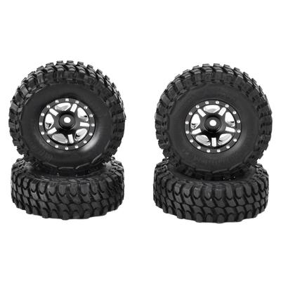 4PCS 1in 1 24 RC Car Tire Rubber RC Vehicle Wheels Crawler Car Tires for Axial SCX24 90081 AXI00001 AXI00002