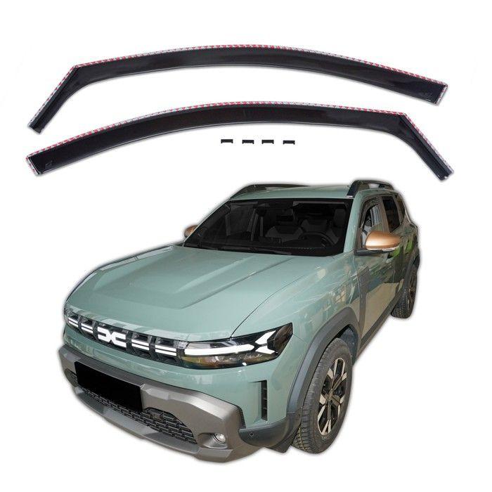 Déflecteurs d'air - Dacia Duster 3 (depuis 2024) 5 portes - Acrylique anti-UV - Teinté noir - Installation sans perçage