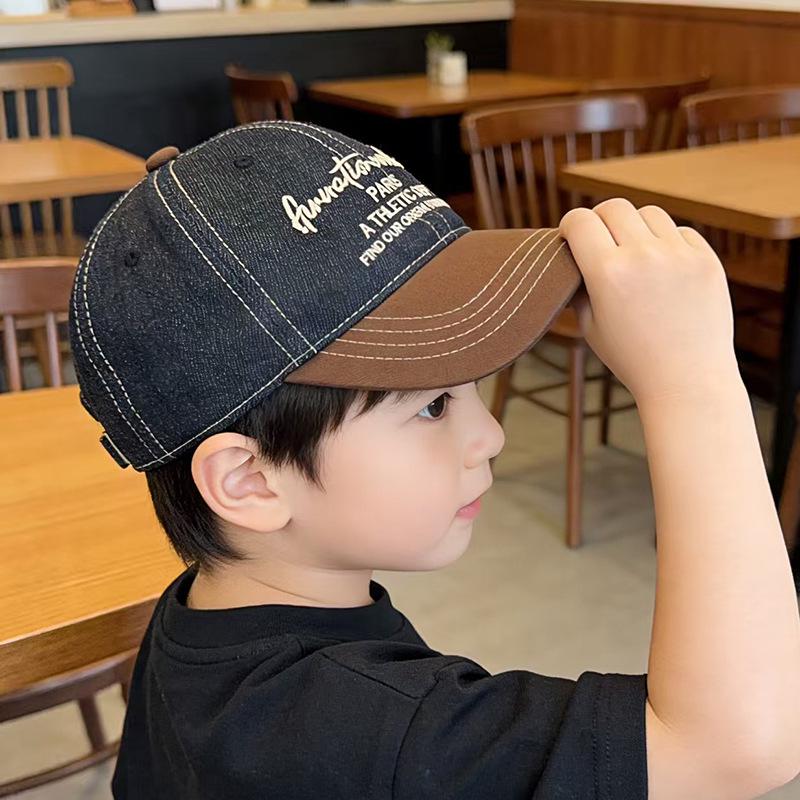 Retro-Jeans-Baseballkappe für Kinder - Modischer Sonnenschutz für Frühling & Herbst