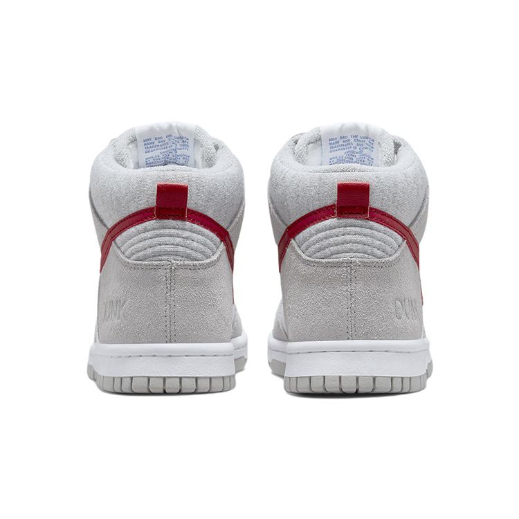 Nike Dunk High SE GS Athletic Club - Light Smoke Grey Gym Red Kids Sneakers White DH9750-001