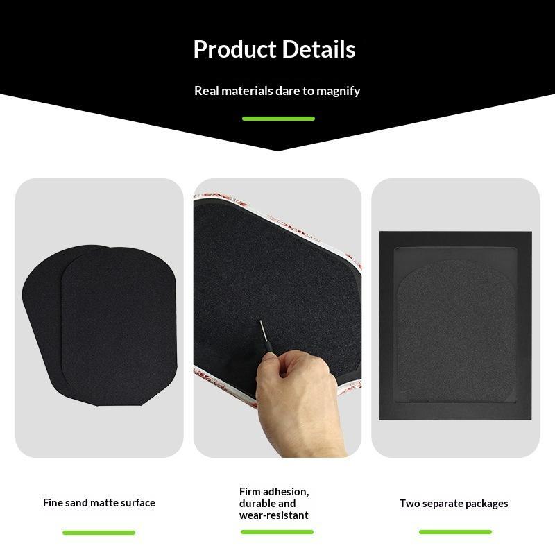 2 Pcs Pickleball Paddle Frosted Surface Sticker Residue Free Adhesive Wearproof For Training Matches