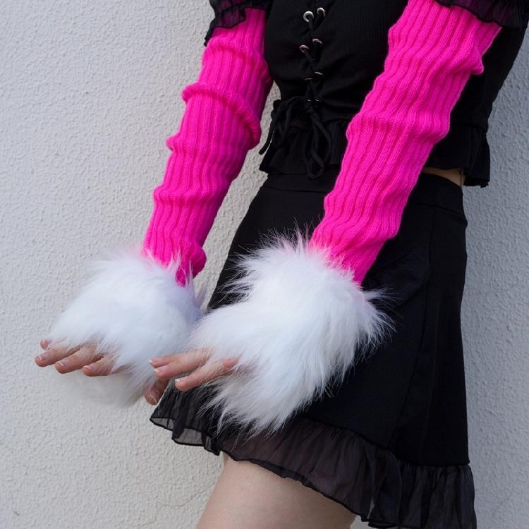 Faux Furs Wrist Cuffs Oversleeve Wrist for Wool Coat Jackets Arm Warmer Sleeve