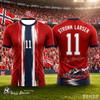 Summer Norway Soccer T-shirt Tops Soccer 3D Print Football Jersey Men's Casual Tee Shirt Breathable Men Women Short Sleeves Top