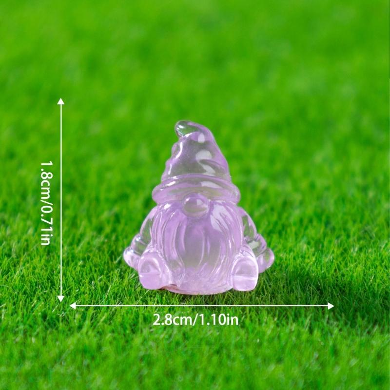 Luminescent Mini Resin Gnomes Miniature Gnomes Figurine Glow In The Darks Tiny Figure To Hide Fairys Garden Decors
