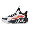 Anta Mesh Splicing Shock Absorbing Wear Resistant High Top Sports Casual Shoes Kids Sneakers Black White Orange A312131110-2