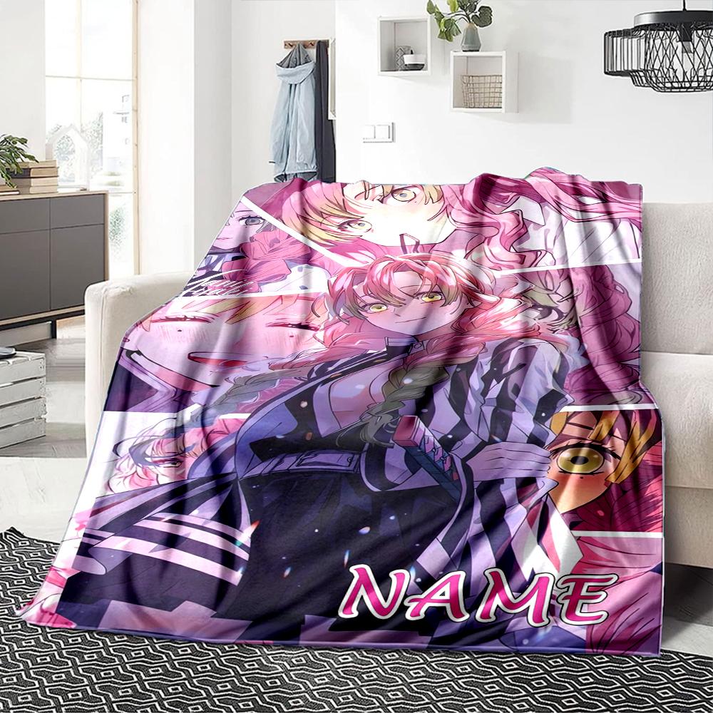 Custom Name Dark Fantasy Warrior Party Blanket For Couch Bed Plush Cozy Fuzzy Blanket Super Soft Warm Blankets For Fall And Winter 0916303