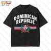 Dominican Republic Pride Country Flag Patriotic Vintage Oversized TShirt YYPX
