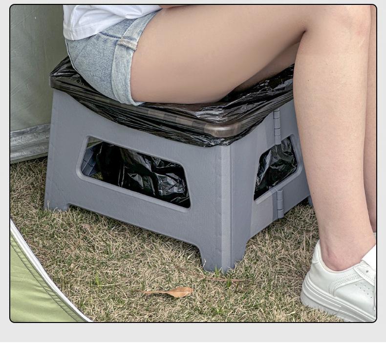 Portable Odor-Proof Folding Camping Toilet for Adults