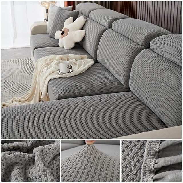 

New Jacquard Sofa Seat Cushion Cover Washable Removable Elastic Sofa Cover for Living Room Furniture Protector Couch Slipcovers Pillowcase-1pcs