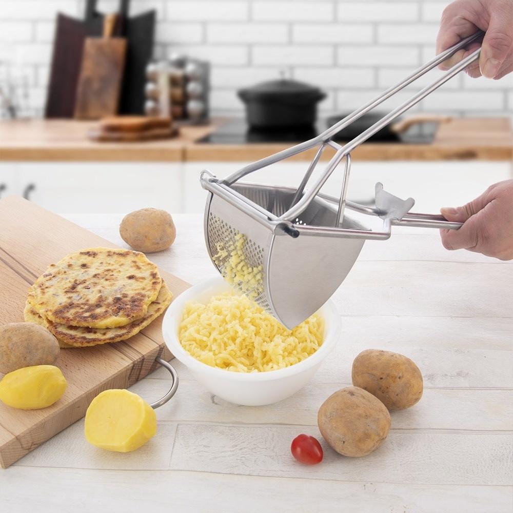 Steel Press for Squeezing Potatoes, Cheese, Fruit, Dumplings, Puree Strong