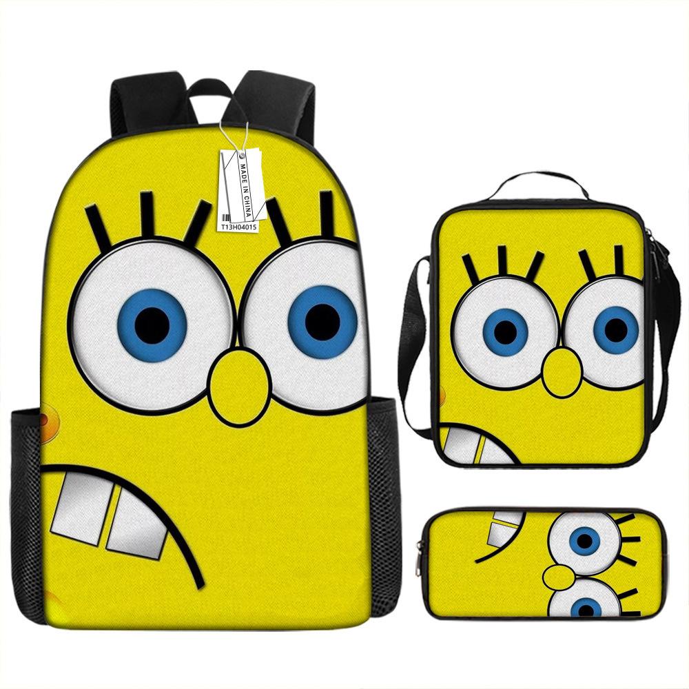 Spongebob Squarepants Children'S School Bag Male And Female Students Backpack Kindergarten Cute Cartoon Backpack Pencil Bag