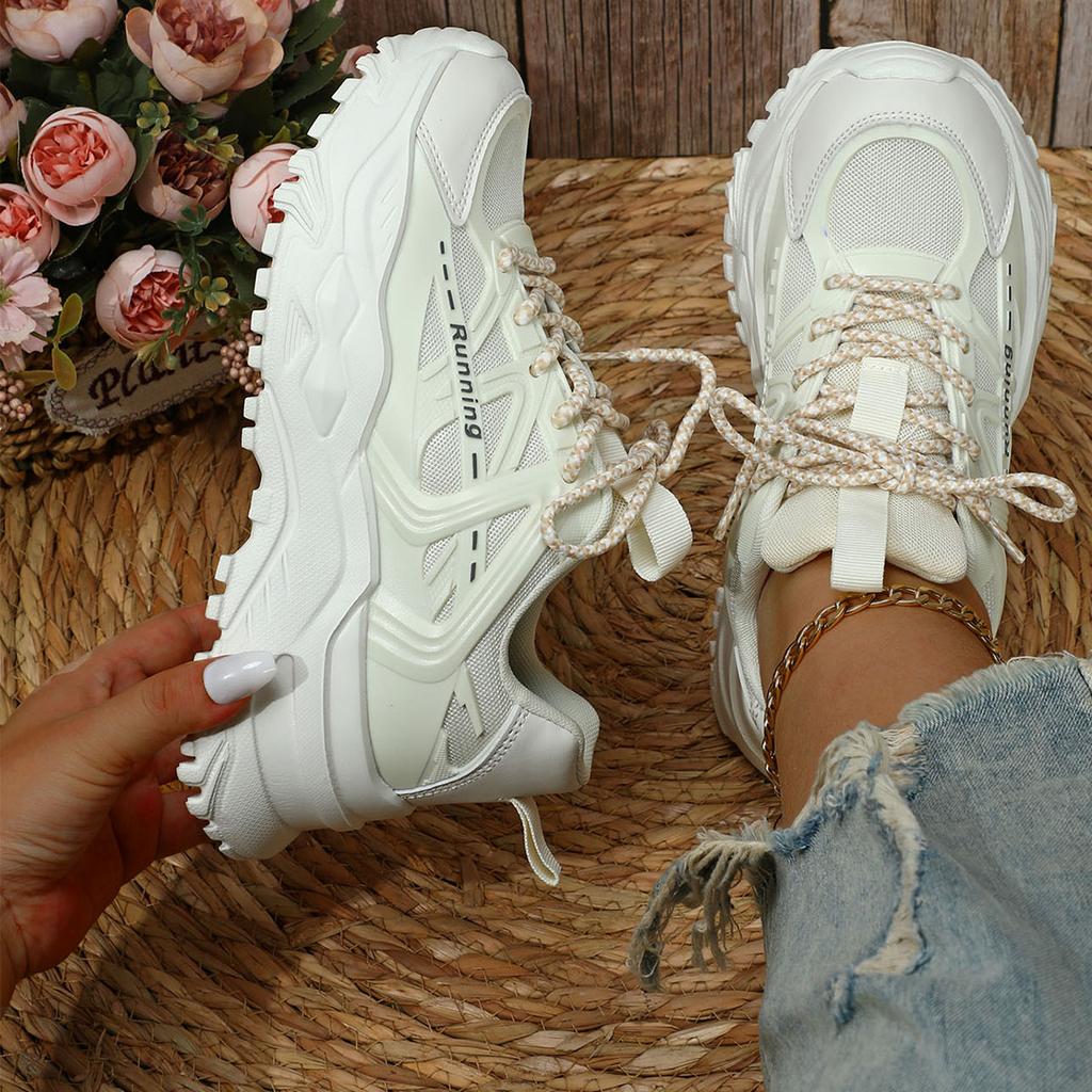 Clunky Sneaker Platform Elevating Shoes Breathable Comfortable Four Seasons Casual Sports Shoes Fashion Matching Couples Outdoor Fashion Shoes