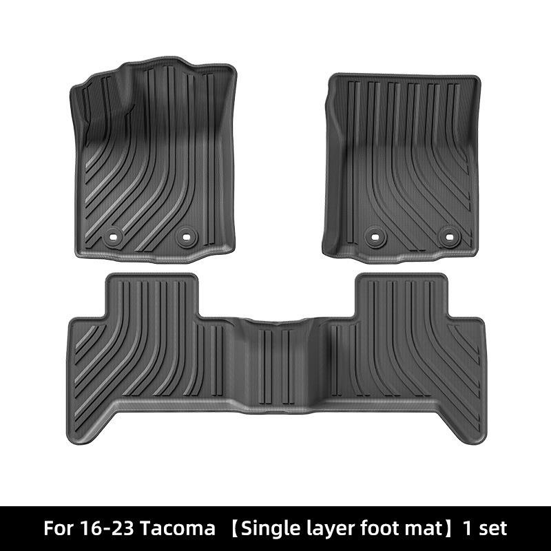 Stain-Resistant TPE Floor & Rear Bed Mats for 2004-2024 Toyota Tacoma