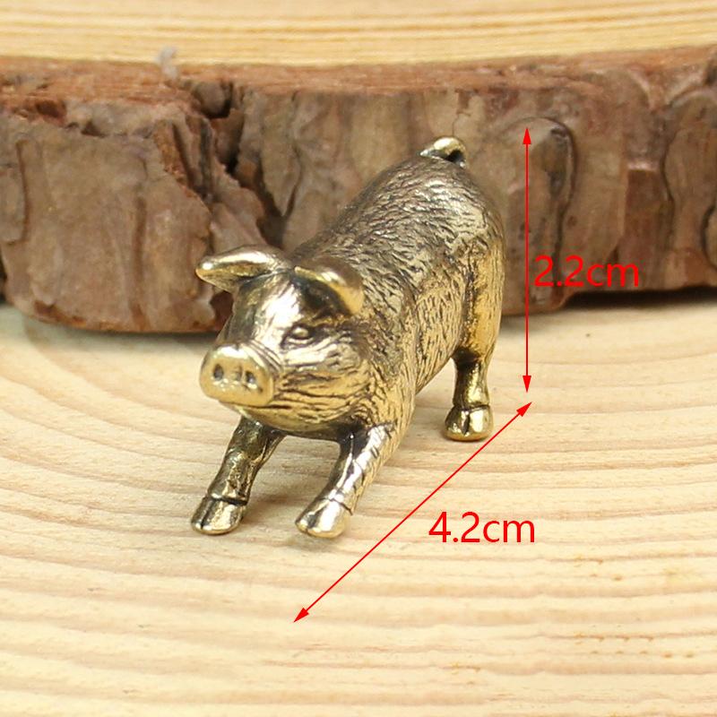 Figuras de animales en miniatura antiguas, estatuas de animales en miniatura de latón vintage, adornos de escritorio, decoración de Feng Shui para el hogar, manualidades