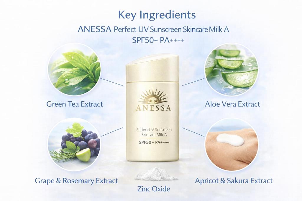 ANESSA Perfect UV Skincare Milk a Citrus Soap 60mL of Sunscreen, Scent, (Set 3)