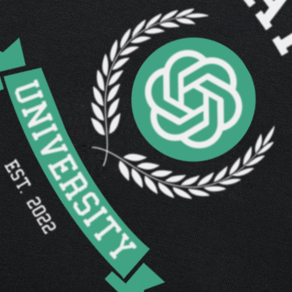 ChatGPT Üniversitesi Kodu Chat GPT Geliştirici Programcı Kodlayıcı Sanat Eseri Yaratıcı Grafikler Unisex Üstler Daha Az Düşün Harfler Tişörtler