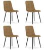 KARA Chair - Brown Velvet / Black Legs X 4