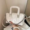 Klasyczna Czarna Torebka na Imprezę Jesień/Zima Nowa Damska Teksturowana PU Torby na Jedno Ramię Elegancka do Pracy Łańcuszek Torba Crossbody Trend