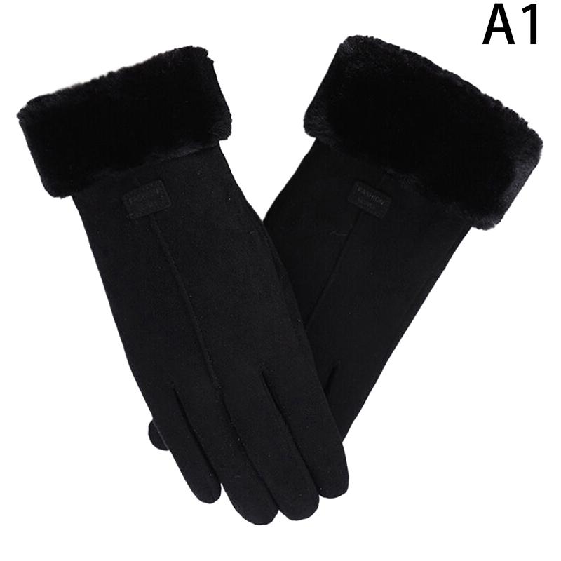 Women Autumn Winter Thick Plush Gloves Cute Furry Warm Mitts Full Finger Touchscreen Mittens Outdoor Sport Female Gloves
