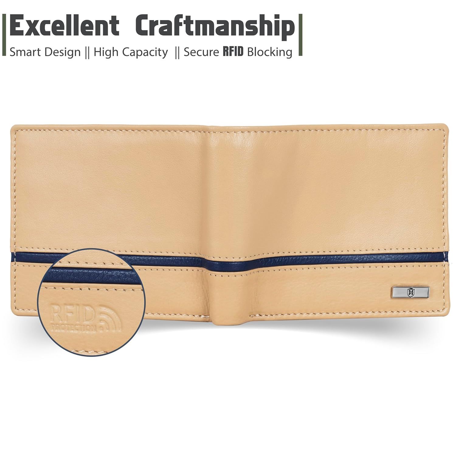 Denial Кожаный кошелек для мужчин | Кошельки мужские с блокировкой Rfid | Мужской кошелек — фото 5