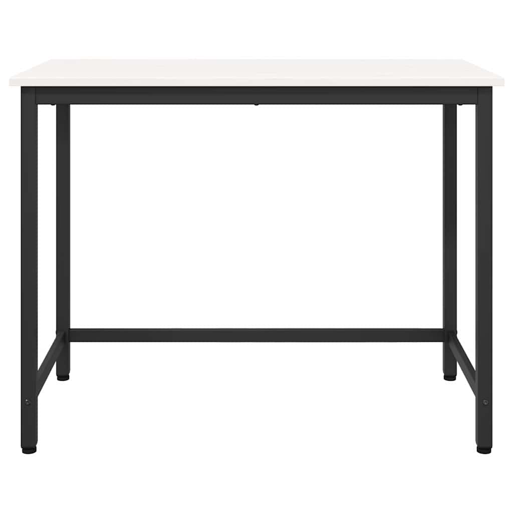 White Table 100 x 50 x 77 cm Engineered Wood and Steel