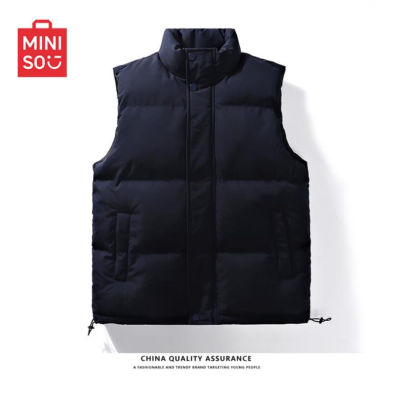MINISO Herr Vinterväst med Fleecefoder och Ståkrage