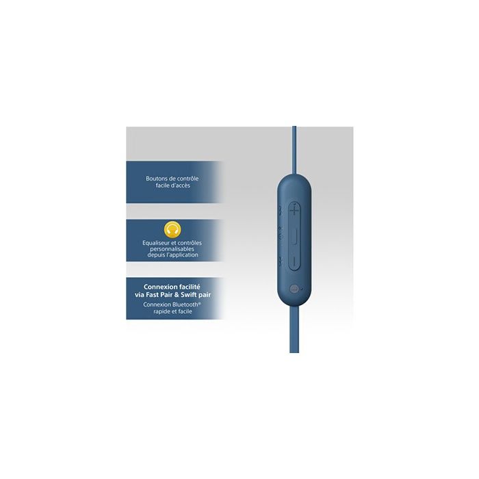 Ecouteurs - SONY - WIC100 - Sans fil - Autonomie de 25 heures - Intra-auriculaire