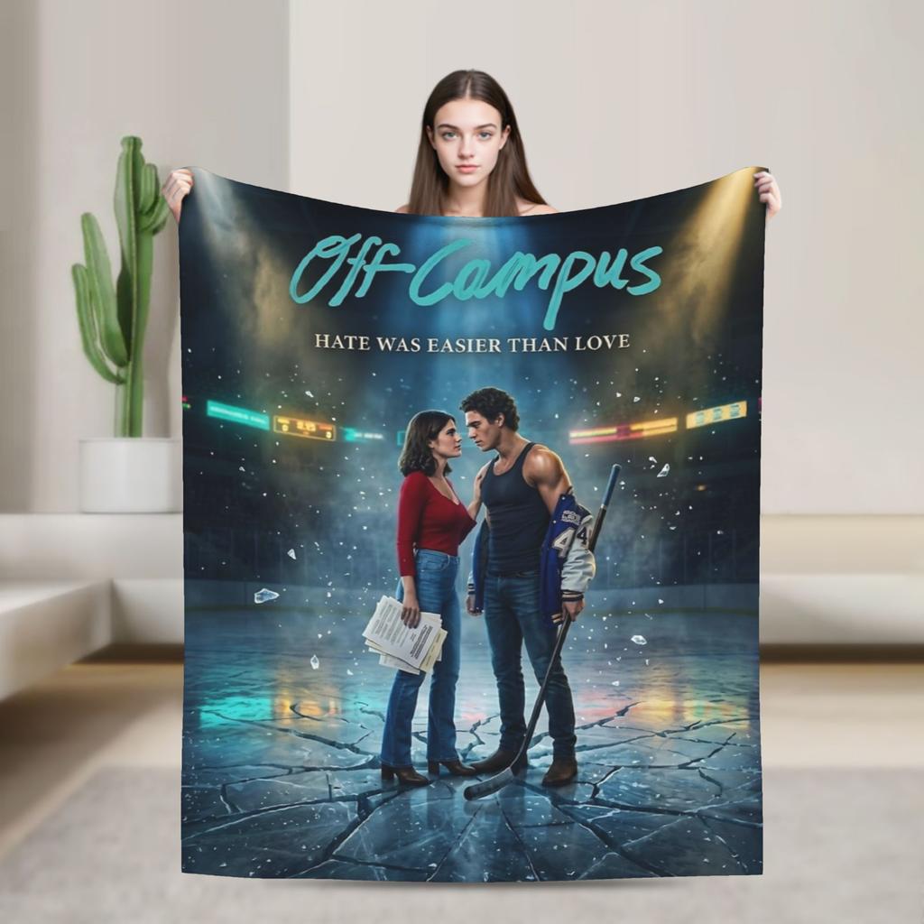 Fuori dal Campus Coperta di Peluche Coperte Plaid Divertenti per la Casa Trapunta Sottile di Peluche,