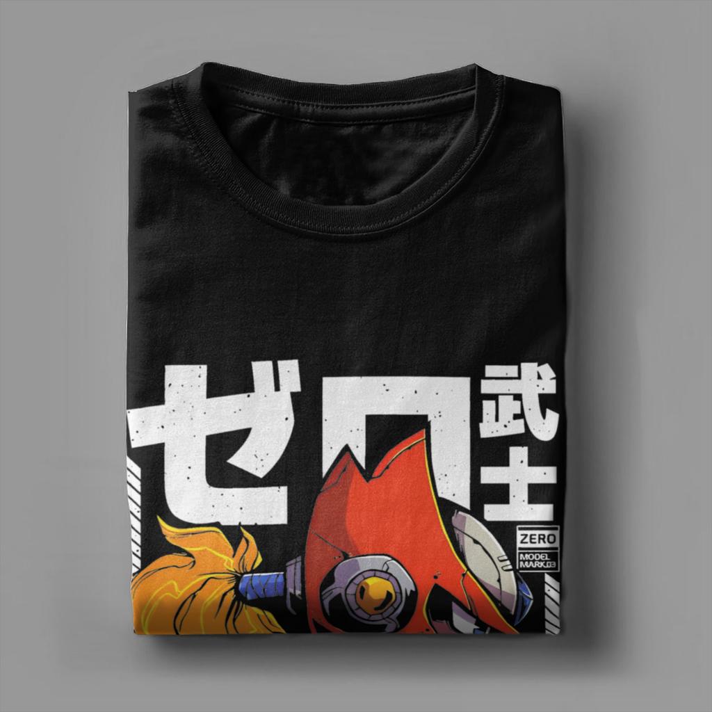 Streetwear Megaman X Zero Art T-Shirt For Men Women O-neck Short Sleeve Tops Shirts  Cotton Summer Clothing