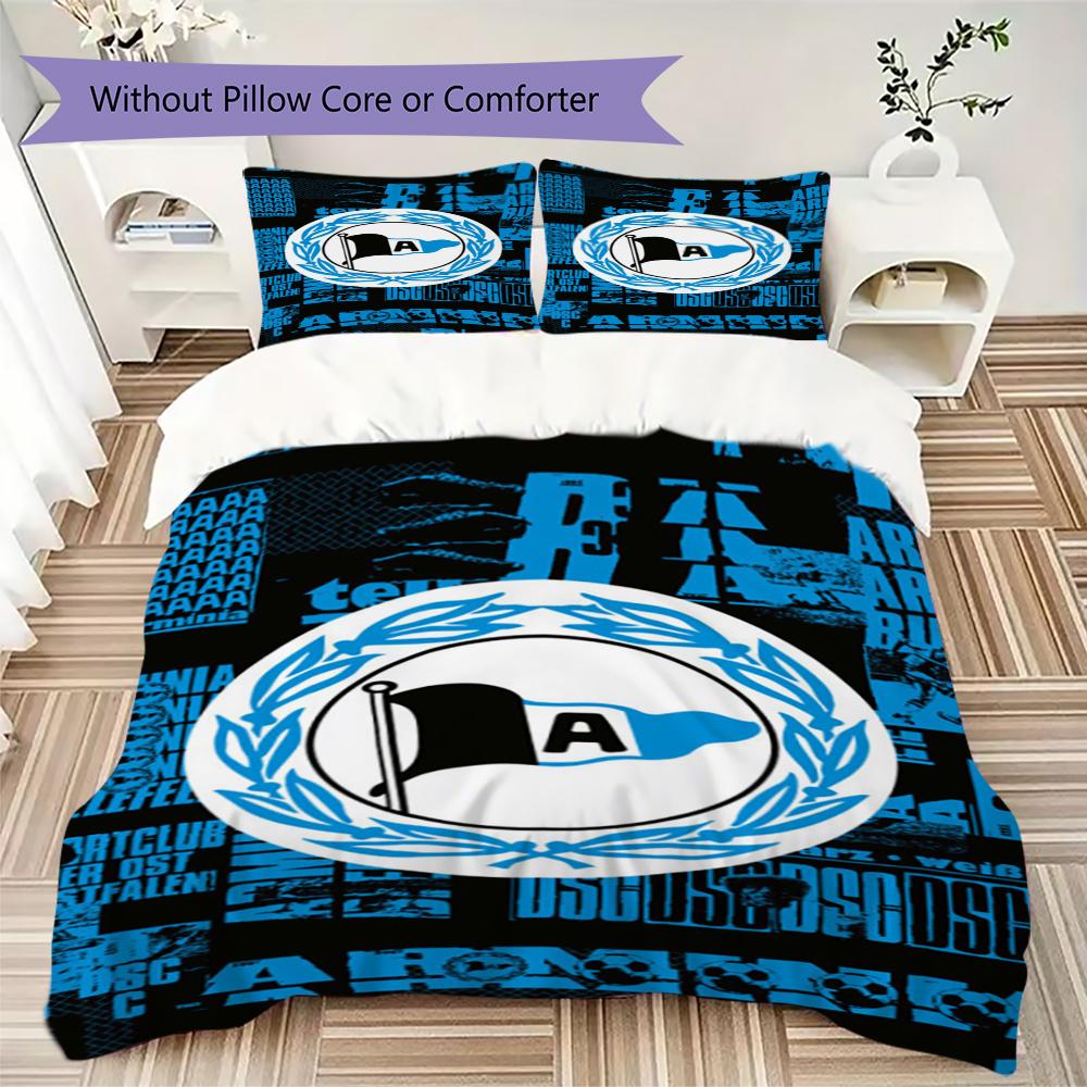 Set Copripiumino Trapuntato con Motivo Arminia Bielefeld Copripiumino Federa Decorazione per la Casa Regalo di Compleanno (1 * copripiumino + 2 * federe senza imbottitura)09