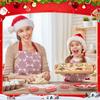 8 PCS Christmas Cookie Molds Christmas Dough Stamps Plastic 3D Cartoon Pressable Cookie Molds DIY Candy Baking Pastry Decoration
