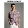UR2026 Herren Mode Kurzarmhemd mit Blumenprint