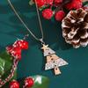 Fashion Christmas Tree Pendant Earrings for Women Trendy Party Carnival New Year Festival Gift Christmas Tree Pendant Necklace