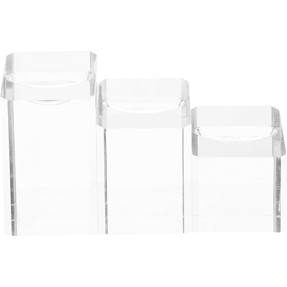 FONDOTIN Acrylic Ring Display Holder Clear Single Slot Ring Stand Jewelry Display Ring Tray Small...