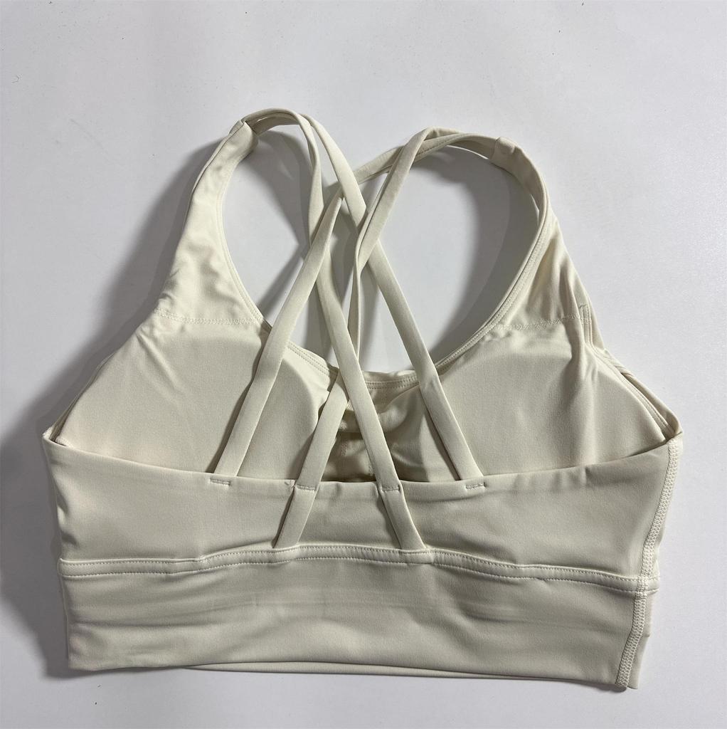 Women's Shockproof Multi-Strap Sports Bra with Chest Pad