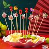 Christmas And New Year Disposable Fruit Sticks Fruit Forks Creative Art Toothpicks (100 Sticks Per Pack)