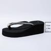 Fashion Luxury Pearls Crystal Wedges Flip Flops Women Lightweight Thick Bottom Beach Slippers Woman Clip Toe Plus Size Platform Sandals