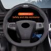 Car Steering Wheel Cover Leather Anti Slip Car Accessories Key For Volkswagen VW Touran GTD Golf Amarok Touareg Magotan Phaeton zh5
