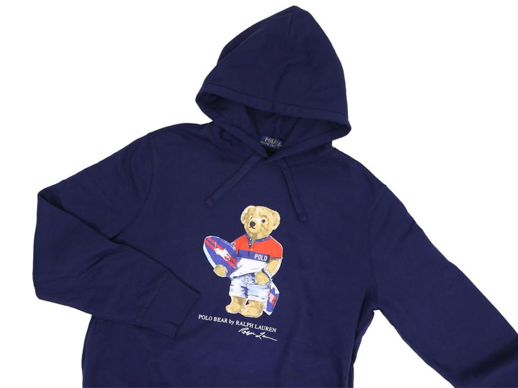 POLO RALPH LAUREN Polo Bear Print Pullover Sweatshirt Size Navy Men's Hoodie, XL, (Product Code 01020071)
