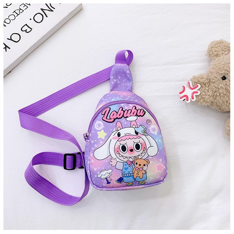 School BagsCartoon Rabbu Children's Breast Bag Boys and Girls Cute Change Bag Casual Versatile Shoulder Crossbody Bag