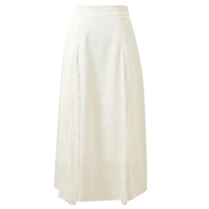 New Chinese Style High-Waisted Lace A-line Skirt