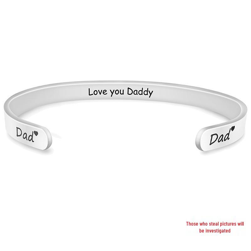 Otwarta bransoletka ze stali tytanowej z motywem krzyża - Idealny prezent na Dzień Ojca lub Boże Narodzenie.