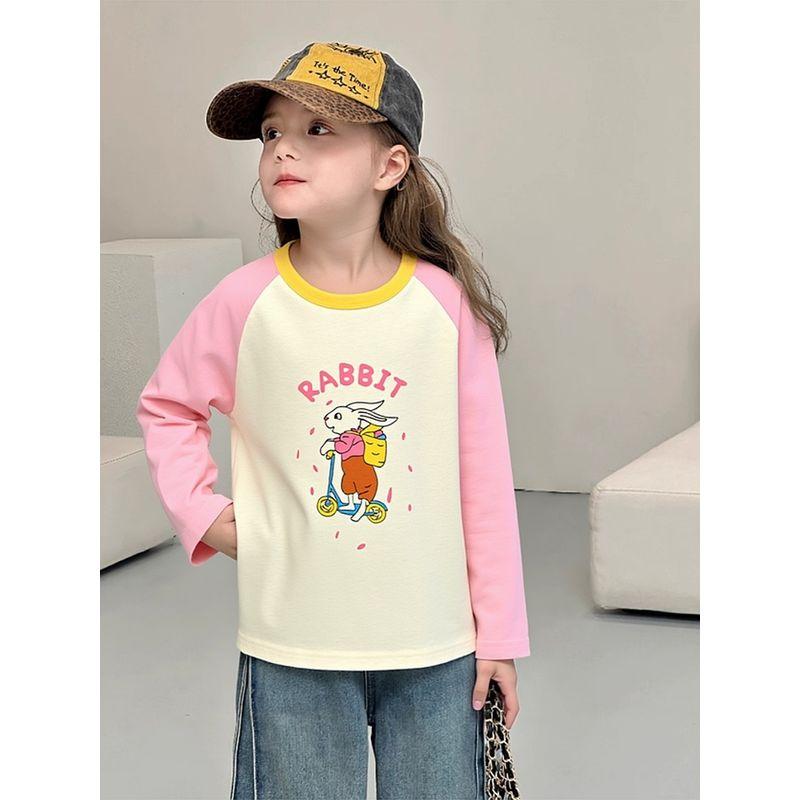 Brand Foreign Trade Children's Clothing Spring New 2026 Children's Cotton Cartoon Long sleeves Shirt Women Bottoming Shirt Baby Clothes