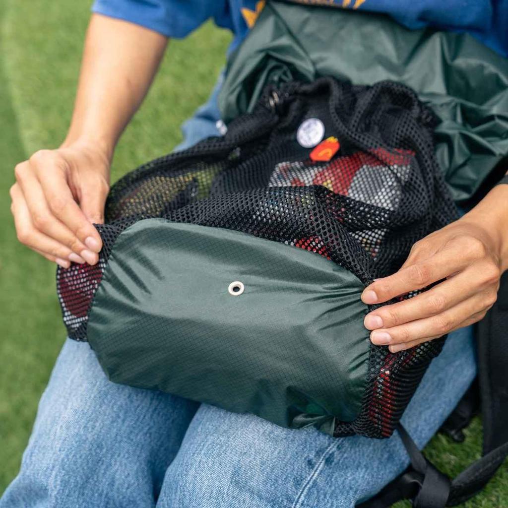 [Fairweather] Packable Pack Cordura Rip/Algae Green - Lightweight, Foldable Backpack, Daypack, Suitable for Cycling, Travel, Commuting, Hiking, Outdoo