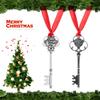 Weihnachts Großhandel Kreativer Schlüsselanhänger Schneeflocke Band Magischer Schlüssel Weihnachtsmann Weihnachtsbaum Schmuck Geschenk