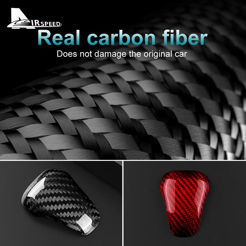 Real Hard Carbon Fiber Car Gear Shift Head Cover Sticker For Subaru Crosstrek Impreza 2024 2025 RHD LHD Interior Accessories